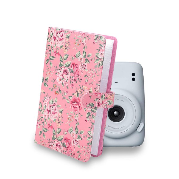 Instax Photo Album, 96 Pockets 3 Inch Mini Book Album Storage Book for Instax Mini 11/8/9/7s/25/70/90, Bussiness Card Holder Organizer (Pink)