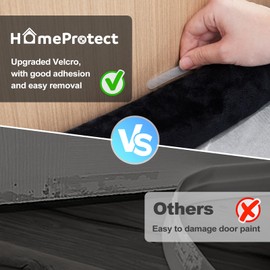 Under Door Draft Stopper for Bottom of Door Adjustable for 36" 30" 32" 34" 90°Twin Triangle Door Draft Blocker Light Sound Large Gap Draft Guard Door Seal Strip Home Dorm Room Essential Black