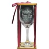 Grandma's Sippy Cup Stemmed Wine Glass with Charm and Presentation