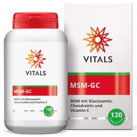 Vitals - MSM-GC 120 Tablets with 250mg Glucosamine, 225mg Chondroitin and 60mg Vitamin C from Ester-C in Relevant Dose. With Only the Best Ingredients in Relevant Dose