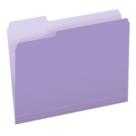 Pendaflex Two-Tone Color File Folders, Letter Size, 1/3 Cut, Lavender, 100 Per box (152 1/3 LAV)