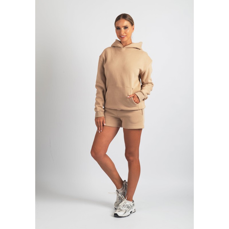 Carlheim Harper Lounge Women's Sweat Shorts, tan, XL