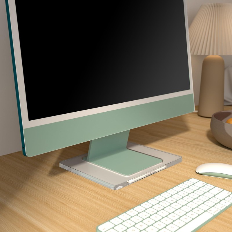 CaSZLUTION Acrylic Stand Base Widener for 24-inch iMac 2021-2024 M1/M3/M4
