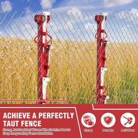 SDSNTE Woven Wire Fence Stretcher Bar - 4.4ft (Includes 5 Wedges) | Heavy-Duty Wire Fence Stretcher Tool for Easy, Secure Fence Installation | Perfect for DIY & Professional Use