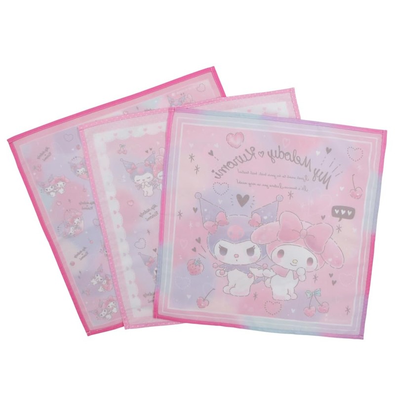 Salonge My Melody & Kuromi 43601 Napkin Set of 3