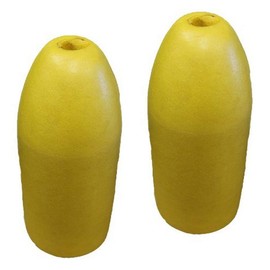 KUFA Sports 6x14-Inch (2-Pack) Shrimp Trap Yellow Float, Kayak Outrigger, Bullet Nose Float F13Yx2