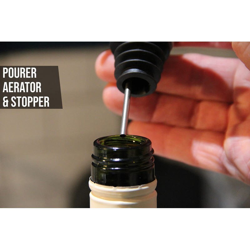 Happy Hour Shark Head Wine Pourer - Stopper, Aerator, and