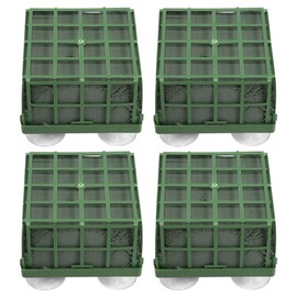 Qeunrtiy 4 Stück Käfigständer aus Blumenschaum mit Blumenschaum und Saugnapf für Blumenarrangements, Tischdekoration für Hochzeiten