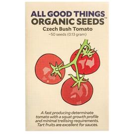 Czech Bush Tomato Seeds (~50): Certified Organic, Non-GMO, Heirloom, Open Pollinated Seeds from The United States