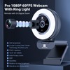 Vitade Zoomable Webcam with Remote Control, 1080P 60FPS Streaming with