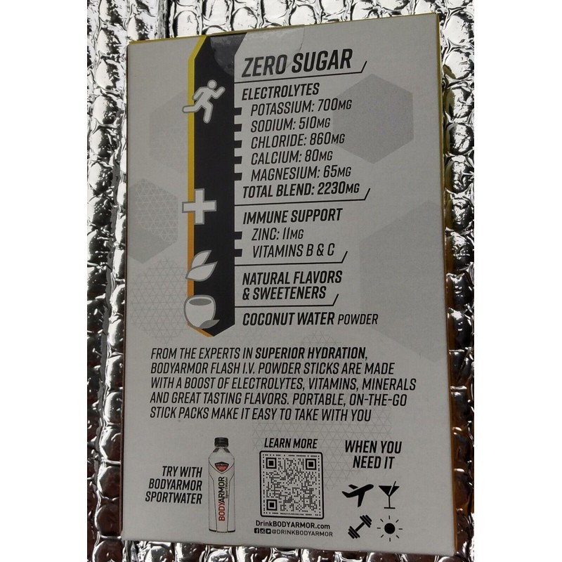 BODYARMOR FLASH I.V. Electrolyte Drink Mix Packets, Tropical Punch -