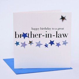 Claire Giles Hearts and Stars Happy Birthday Brother-in-Law Card