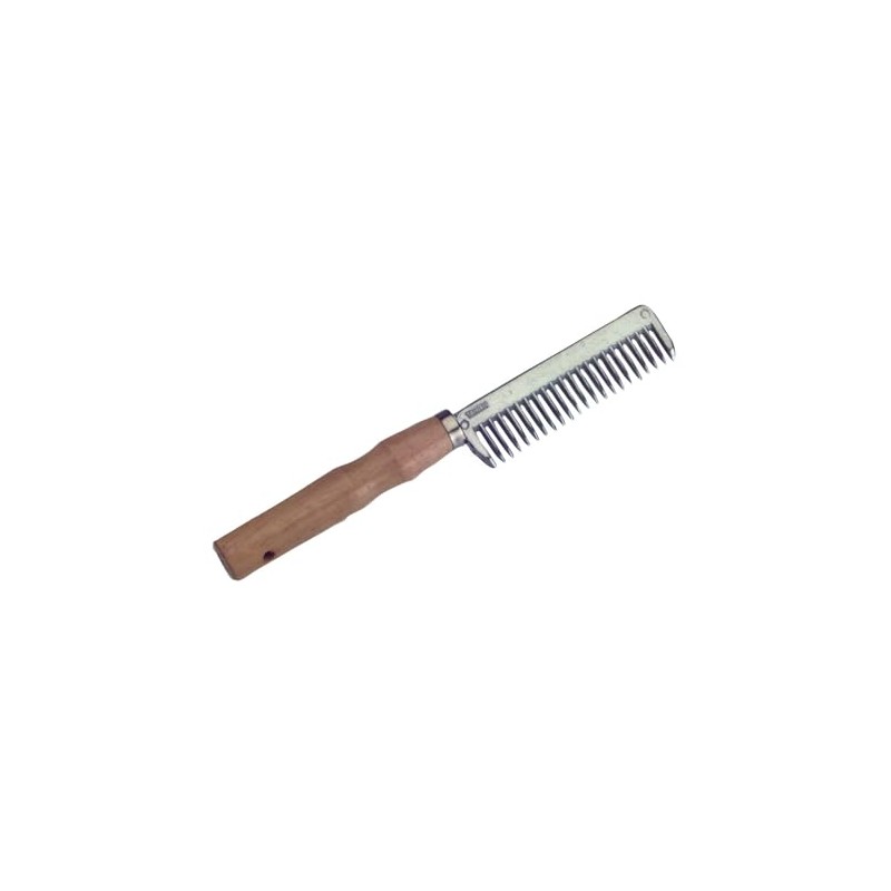 Roma Wood Handle Aluminium Pulling Comb