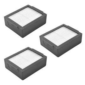 TALENTEC home : 3x Replacement HEPA Filter Compatible with iRobot Roomba E, I and J Series: i3, i3+, i4, i4+, i5, i5+, i6, i6+, i7, i7+, i8, i8+, j7, j7+, E5, E6, Plus: Black and White Plastic
