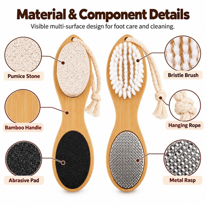 14-in-1 Foot Care Tool for At-Home Grooming – Wood Hand