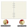 A5 Cream Lined Refills Paper, 6 Hole A5 Lined Paper