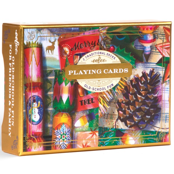 eeBoo Piece & Love: Christmas Decorations - Adult Playing Cards,