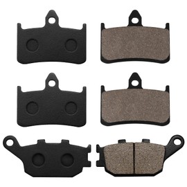 Sollon Front and Rear Brake Pads for Honda VTR1000F Superhawk 1000 1998-2005 VTR1000 VTR1000 F Firestorm 1997-2006 CB900F Hornet 2002-2007 CBR 900RR Fireblade 1992-1997 CB1000F 1993-1997