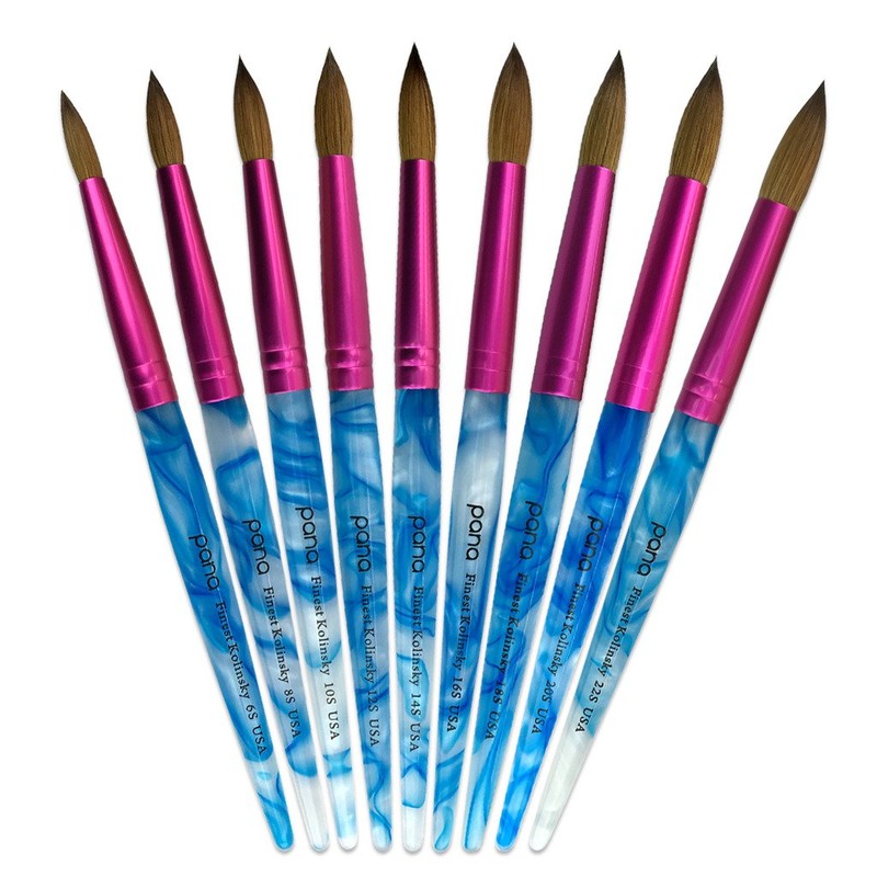 PANA Pure Kolinsky Hair Acrylic Nail Brush - Round Shape