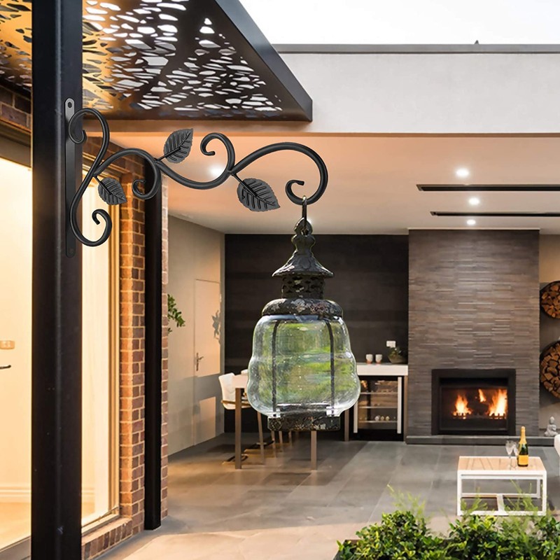 4Pcs Wall-mounted Iron Hooks Plant Holder Decorative Hook for Bird