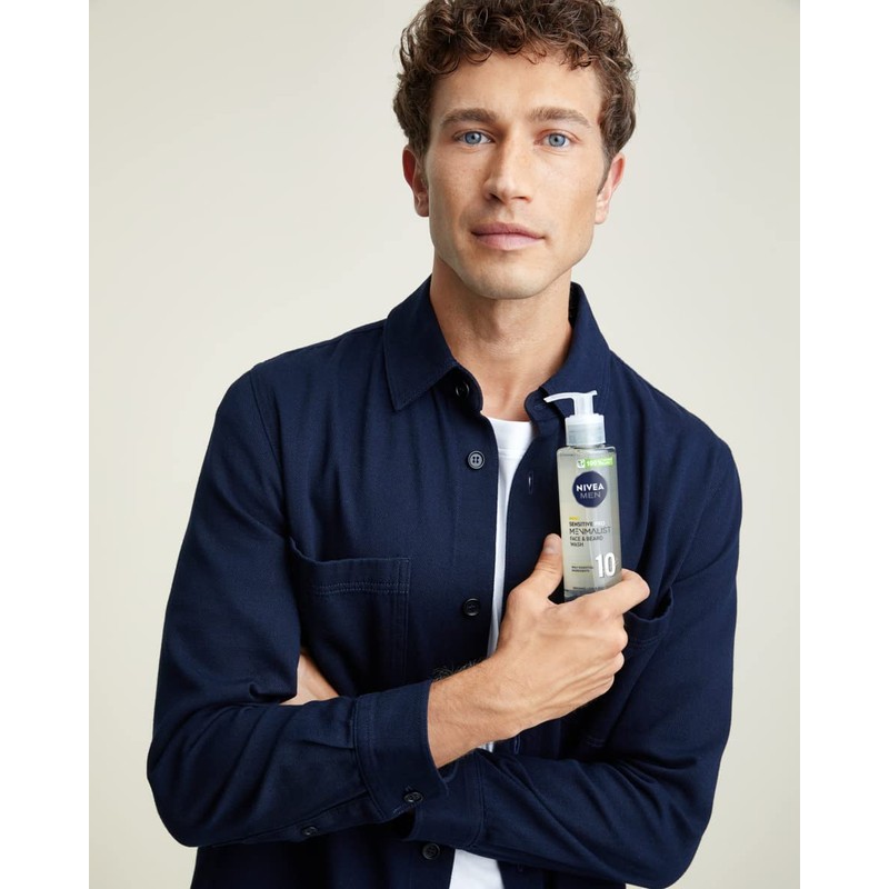 NIVEA MEN Sensitive Pro Menmalist Wash Gel (200ml), Face and