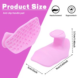 LUMOOM Non-Slip Gym Grips, Grip Padding for Weight Training, Grip Pads for Pull-Ups, Grip Pads Strength Training, Fitness Gloves, Pull-Up Grips Grip for Cross Training (Pink)