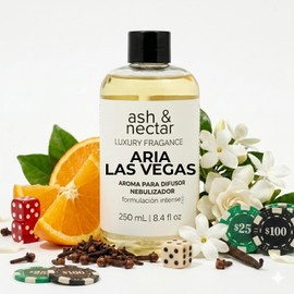 Esencia ambiental para difusores profesionales y aromaterapia de alta concentración, 250 ml, aroma inspirado en diseñadores perfumistas | Inspirada en Tiendas de Lujo (Aria Las Vegas)
