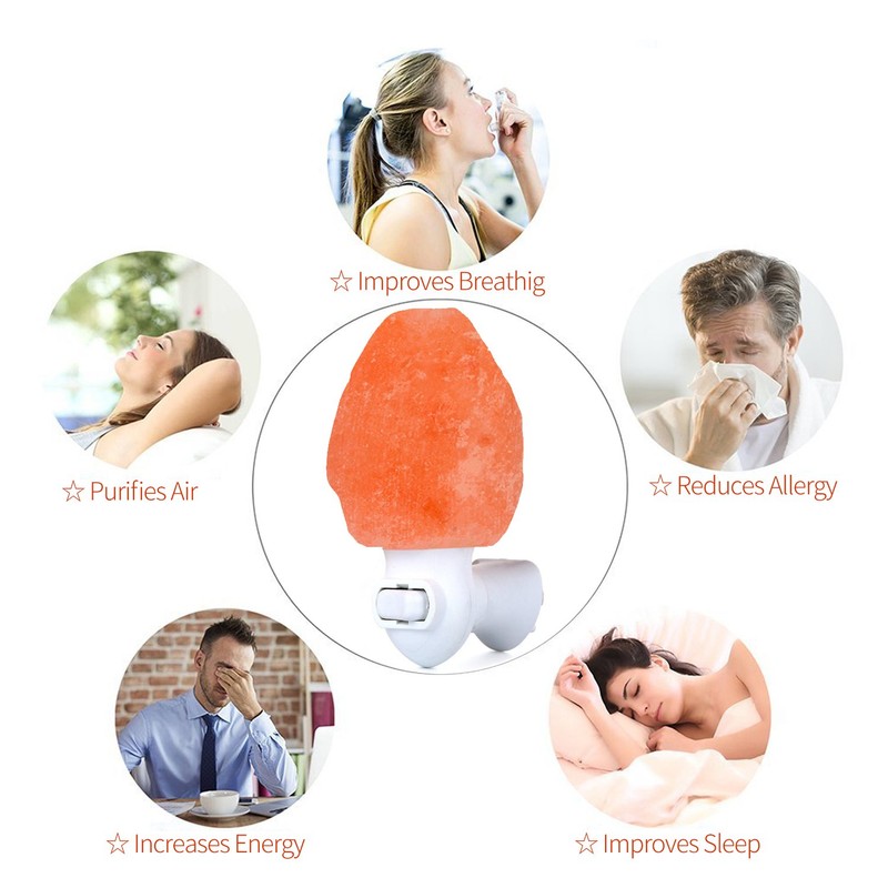 Betus Natural Crystal Himalayan Salt Wall Lamp - Air Purifying