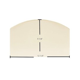 Breckwell SPC-50 Door Glass Replacement – 12 1/4" x 9 1/8" Archtop High-Temperature Ceramic Glass Panel (892302)