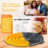 Updated 4-in-1 Tortilla Sealer Crimper, Adjustable 4"+6"+8"+10" Tortilla Crimper Quesadilla