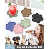 ME.FAN Silicone Coasters 6 Pack Paw Cup Mat with Holder,