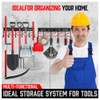 SEDY 68" All Metal Garden Tool Organizer Hooks - Garage