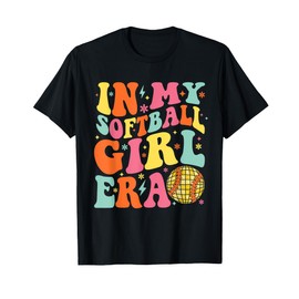 In My Softball Girl Era Retro Softball Shirts For Girl Women T-Shirt