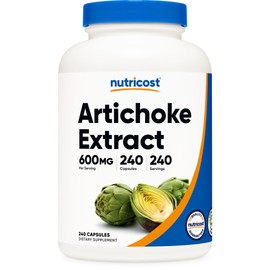 Nutricost Artichoke Extract 600mg, 240 Vegetarian Capsules - Gluten Free, Non-GMO