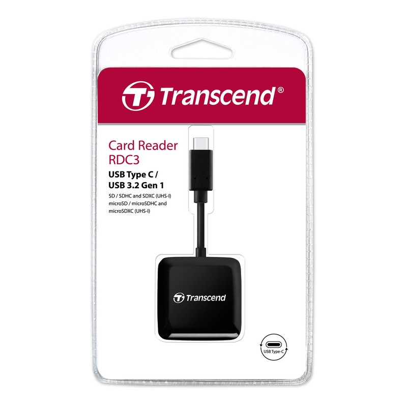 Transcend USB Type-C SD Card Reader for iPhone15 16/iPad/Mac, Android/Tablet/Laptop/Windows/PC/Computer,