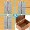 Piutouyar 12 Pack Butt Hinge 2.5 Inch Mini Hinges 304