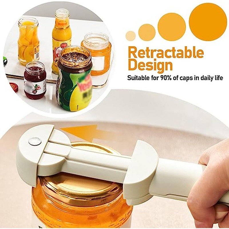 Stainless Steel Adjustable Screwer 3 in 1 Multifunctional Retractable Jar