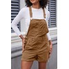 Women Corduroy Overalls Shorts Jumpsuits Adjustable Straps with Pockets Shorts