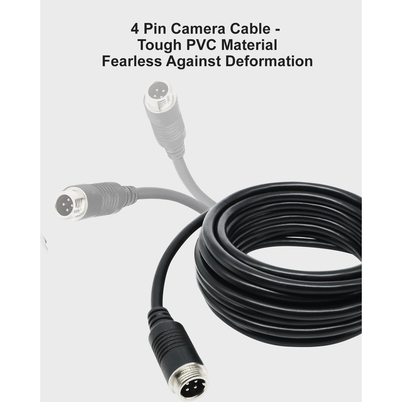 INSEETECH 4 Pin Camera Extension Cable for Backup Camera, Aviation