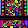 Haull 2 Pack Neon Light up Dance Floor Glow in