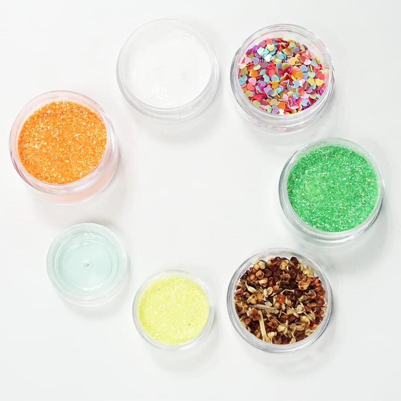 ZEJIA 10pcs Small Travel Containers, Clear Sample Containers with Screw