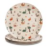 Nook Theory 4 Pack Reusable Bamboo Plates - Non-Toxic Toddler