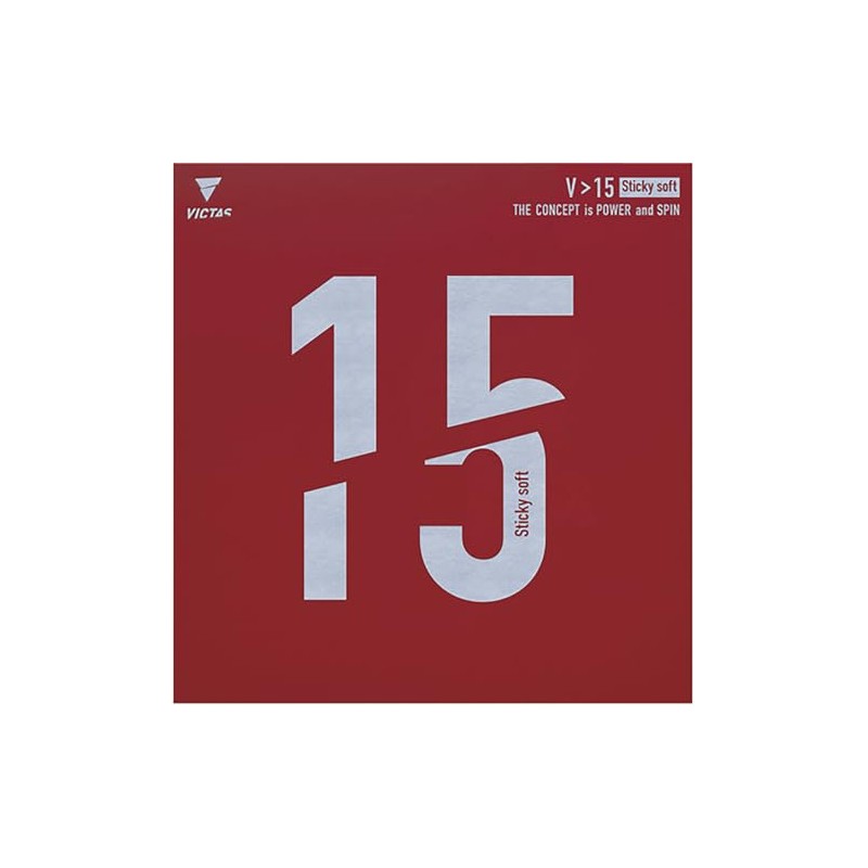 VICTAS Belag V>15 Sticky Soft (Schwarz, Max)