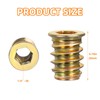 1/4-20 x 20mm Wood Inserts Bolt Furniture Screw in Nut