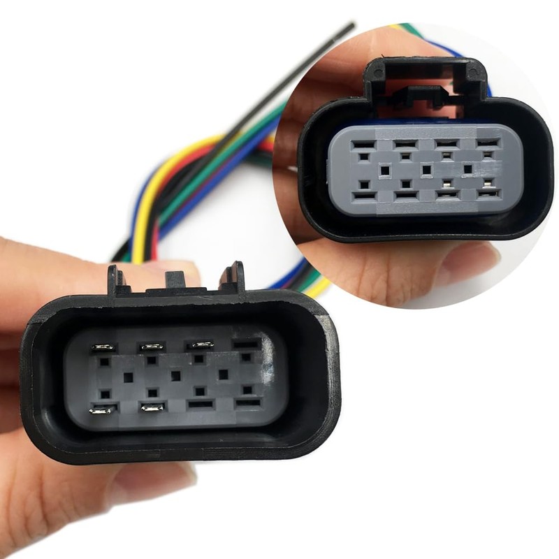 LIZAPUS Male and Female Headlight Connector Plug Harness Pigtail Compatible