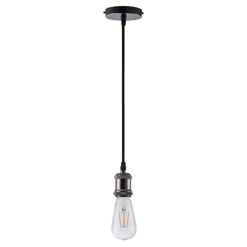 Innoteck Vintage Ceiling Pendant Lamp Holder E27 Metal Fabric Braided