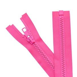 Sawoake 2pcs #5 53cm Separating Jacket Zippers for Sewing Coats Jacket Zipper Bright Rose Shaped Plastic Zippers Bulk Tailor DIY Sewing Tools for Garment/Bags