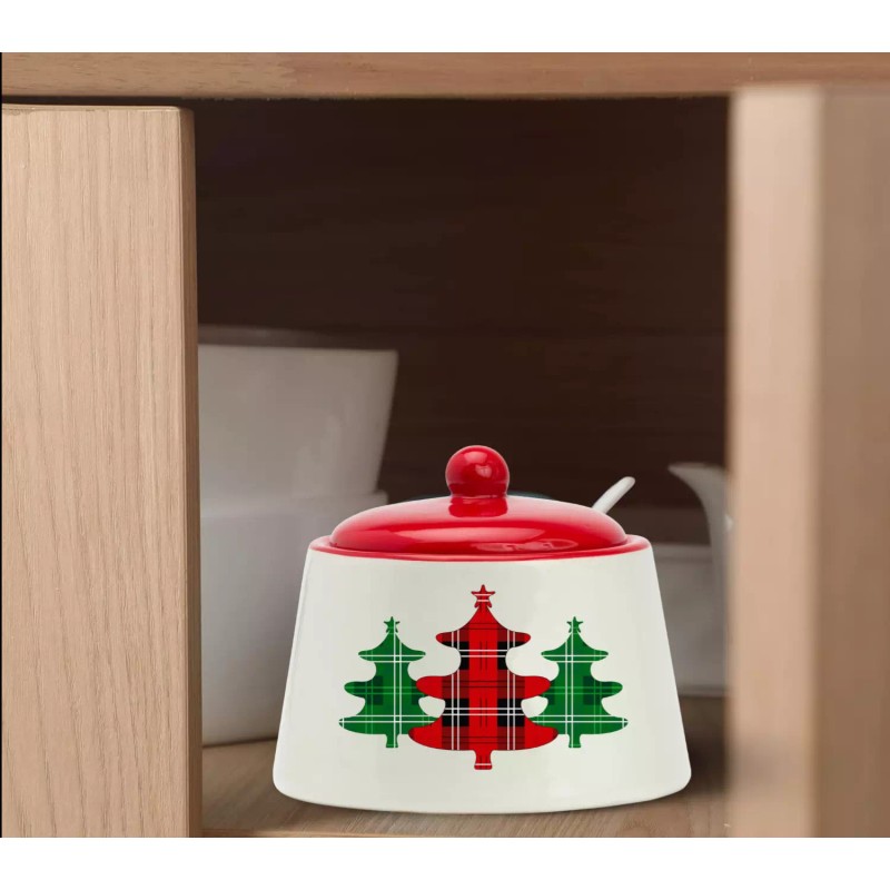 Amici Home Christmas 8 oz Sugar Bowl with Lid