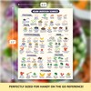 Vegan Health Foods Chart Fridge Magnet | Nutritional Guide for