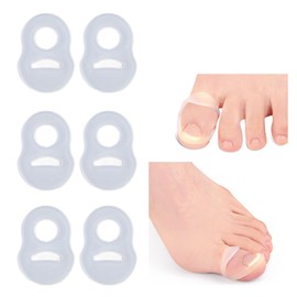 10 Pcs Toenail Corrector, Stretch Silicone Reusable Ingrown Toe Nail Correct Brace Ring for Nail